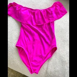 Onia one piece fuchsia swimsuit